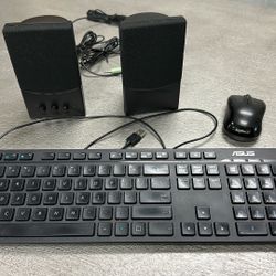 Computer Keyboard, Mouse, Speaker 