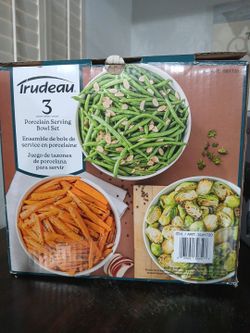 Brand new 3 porcelain serving bowls Costco