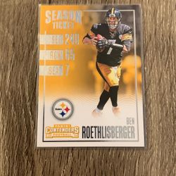 Steelers Ben Roethlisberger PANINI Season Ticket card