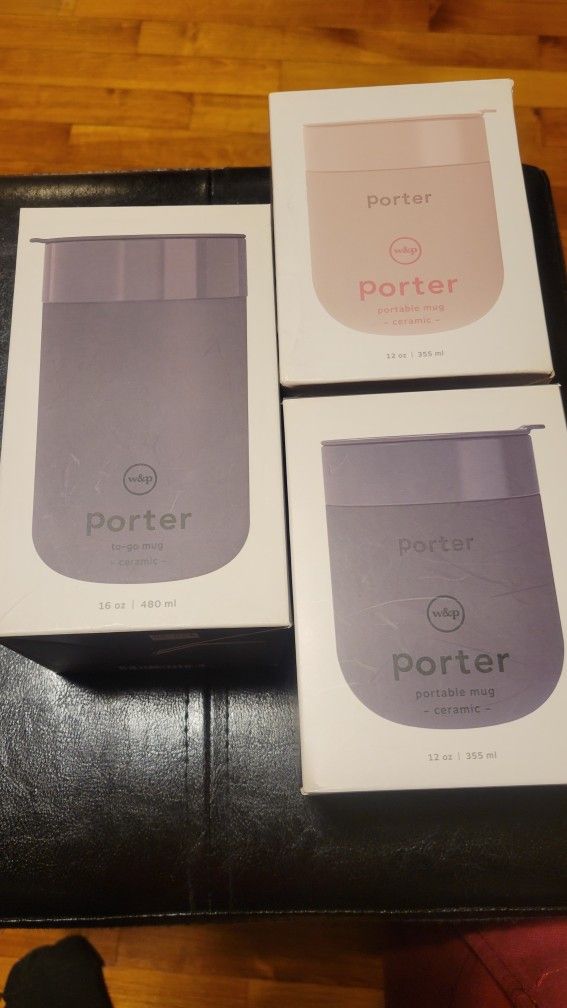 Brand NEW 3 Porter Mugs