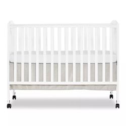 Dream On Me Full Size 2-in-1 Folding Stationary Side Crib