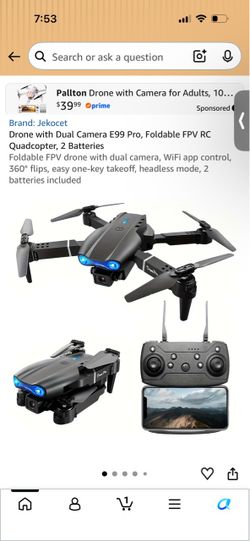 Jekocet E99 Pro Foldable FPV RC Drone with Dual Camera