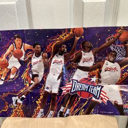 Vintage 1996 Post Cereal USA DREAM TEAM Poster 17 x 11"
