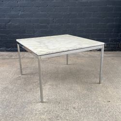 Signed Original Mid-Century Modern Carrara Marble Coffee Table by Knoll, c.1950’s - Delivery Available