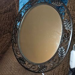 Metal framed mirror