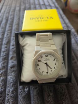 Invicta White Watch with Box