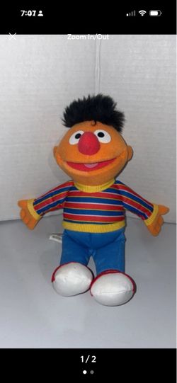 Sesame Street Ernie Plush 10” Hasbro 2013 Stuffed Animal Original Tag