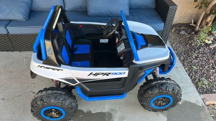 Power wheel Hyper HPR900 UTV 12 Volt Battery Powered UTV for Kids' - Black/Blue: Steel & Plastic Ride-On ATV