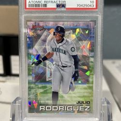 Julio Rodriguez PSA gem Mint 10 Atomic Refractor 