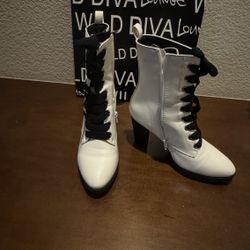 Boots Black And White Color 