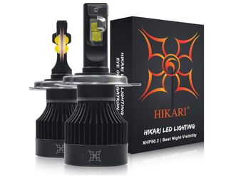 Hikari H4/9003/HB2 LED Light Bulbs Dual Beam 45W 20000LM 6000K Cool White Pair