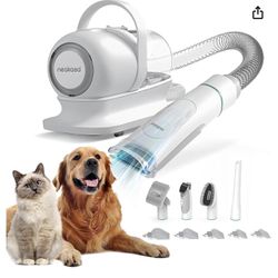 neabot Neakasa P1 Pro Pet Grooming Kit & Vacuum Suction 99% Pet Hair, Professional Clippers with 5 Proven Grooming Tools for Dogs Cats and Other Anima