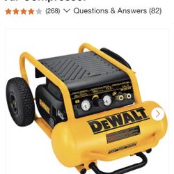 Like New DeWalt 225-PSI MAX, 4-1/2 GALLON AIR 

COMPRESSOR