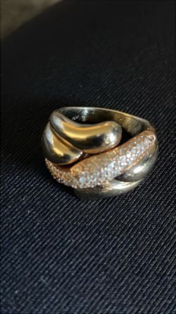14K Yellow & Rose Gold Natural Diamond Ring – 15.9 Grams