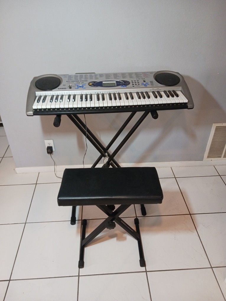 Casio Key Lighting System Keyboard LK-43 With Stand and Bench