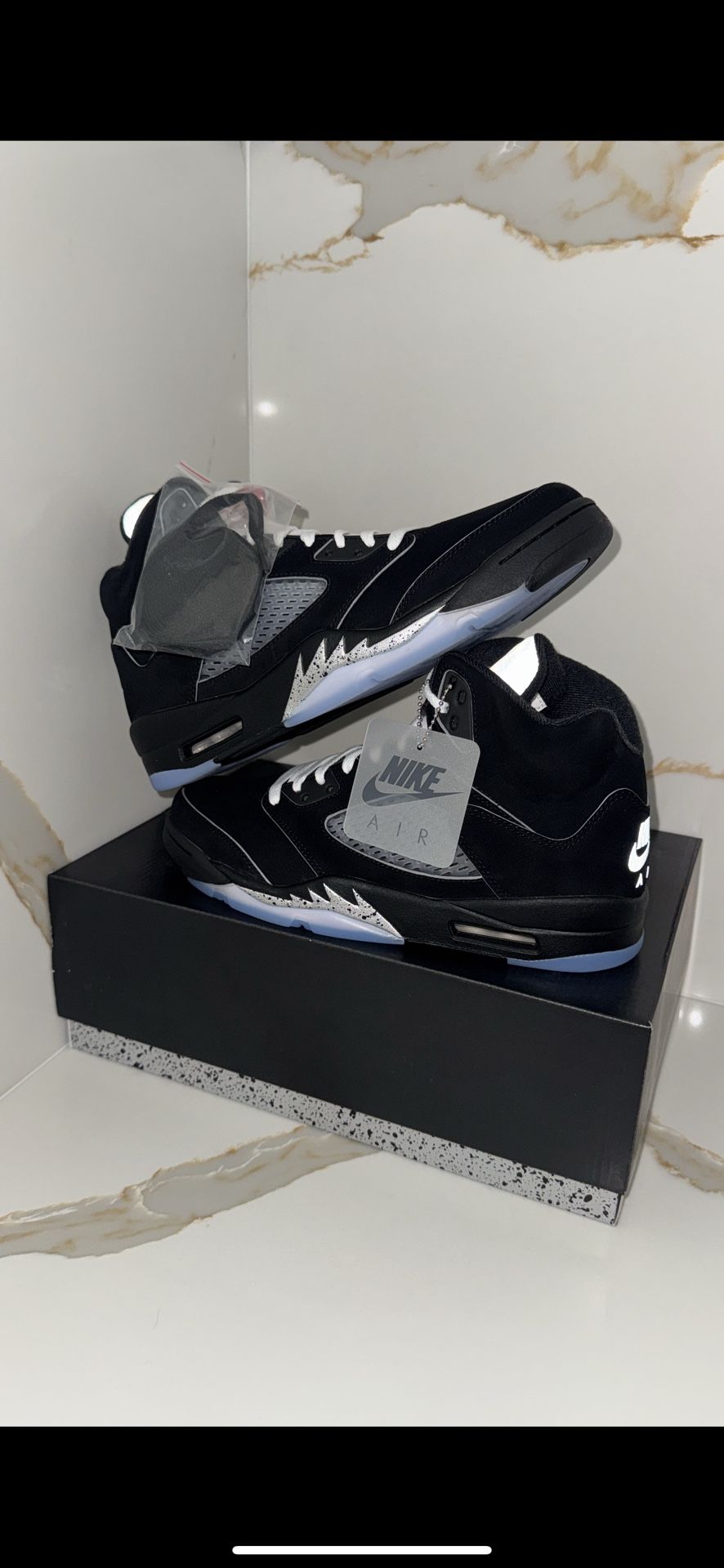 Air Jordan 5 Black Metallic Reimagined Size 12