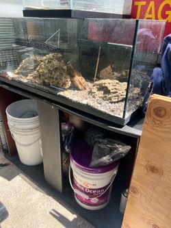 30 gallon fish tank frameless with stand