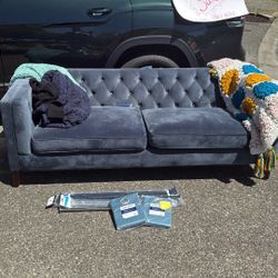 Blue Velvet Couch