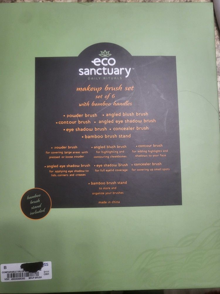 Eco Sanctuary Bamboo Makeup Brush Set