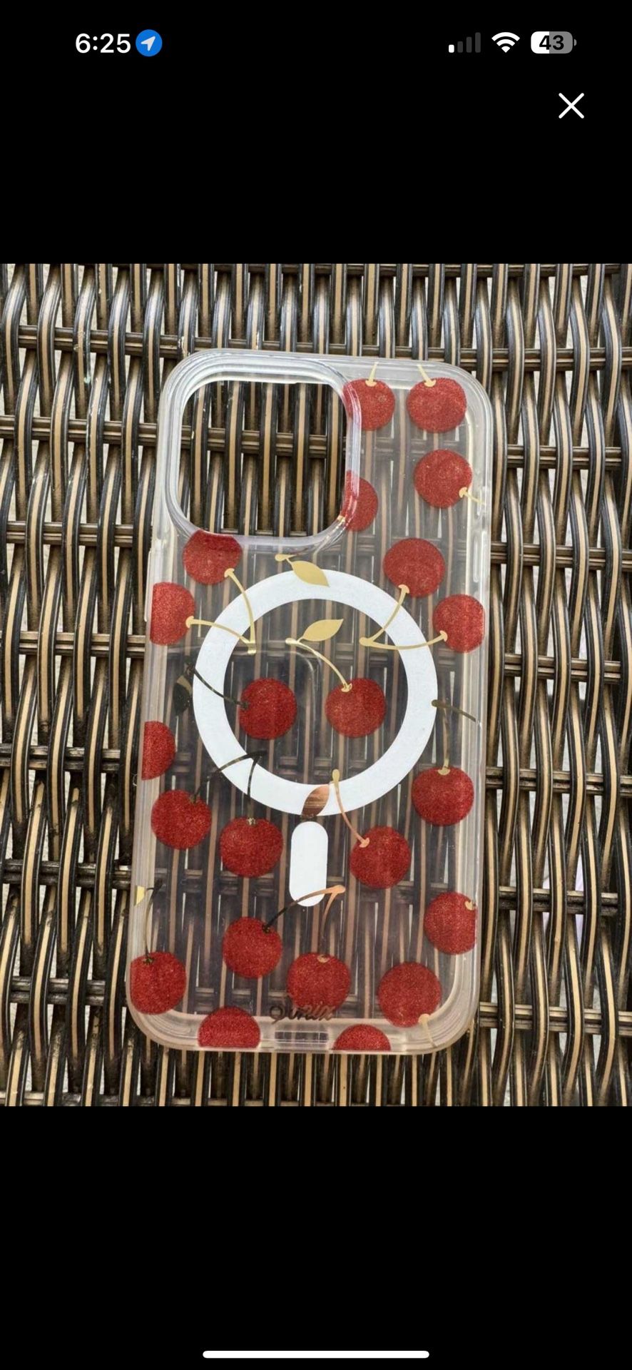 iPhone 15 Pro Max Cherry Print Case