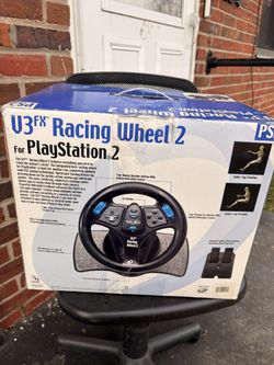 Performance V3FX Racing Wheel 2 Playstation 2 Steering Wheel Pedals