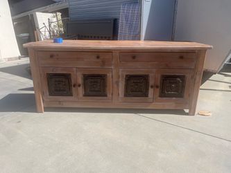 Wooden buffet table