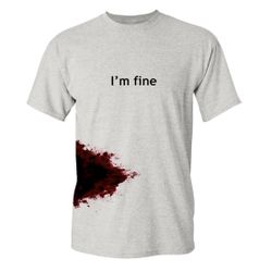 “I’m Fine” Bloody Halloween Shirt 