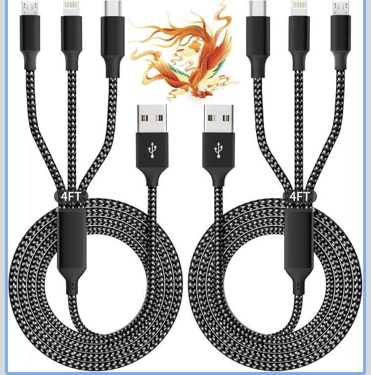 Multi Charging Cable(2Pack 4FT)