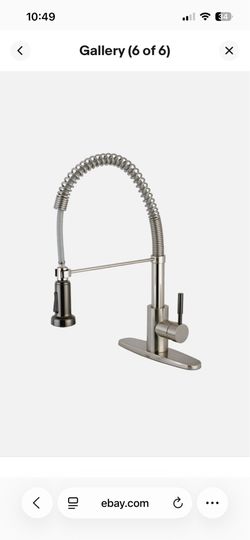 Kingston Brass GSY8881DKL Kaiser Single Handle Kitchen Faucet with Pull-Down Sprayer, Chrome