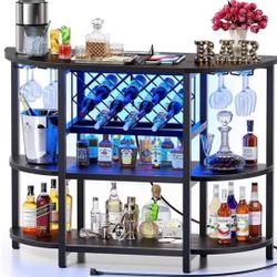 Black Bar Table Cabinet 