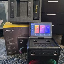 Ikarao Break X2 wireless microphone mic pa guitar input mixer amplifier karaoke tablet Bluetooth Speaker