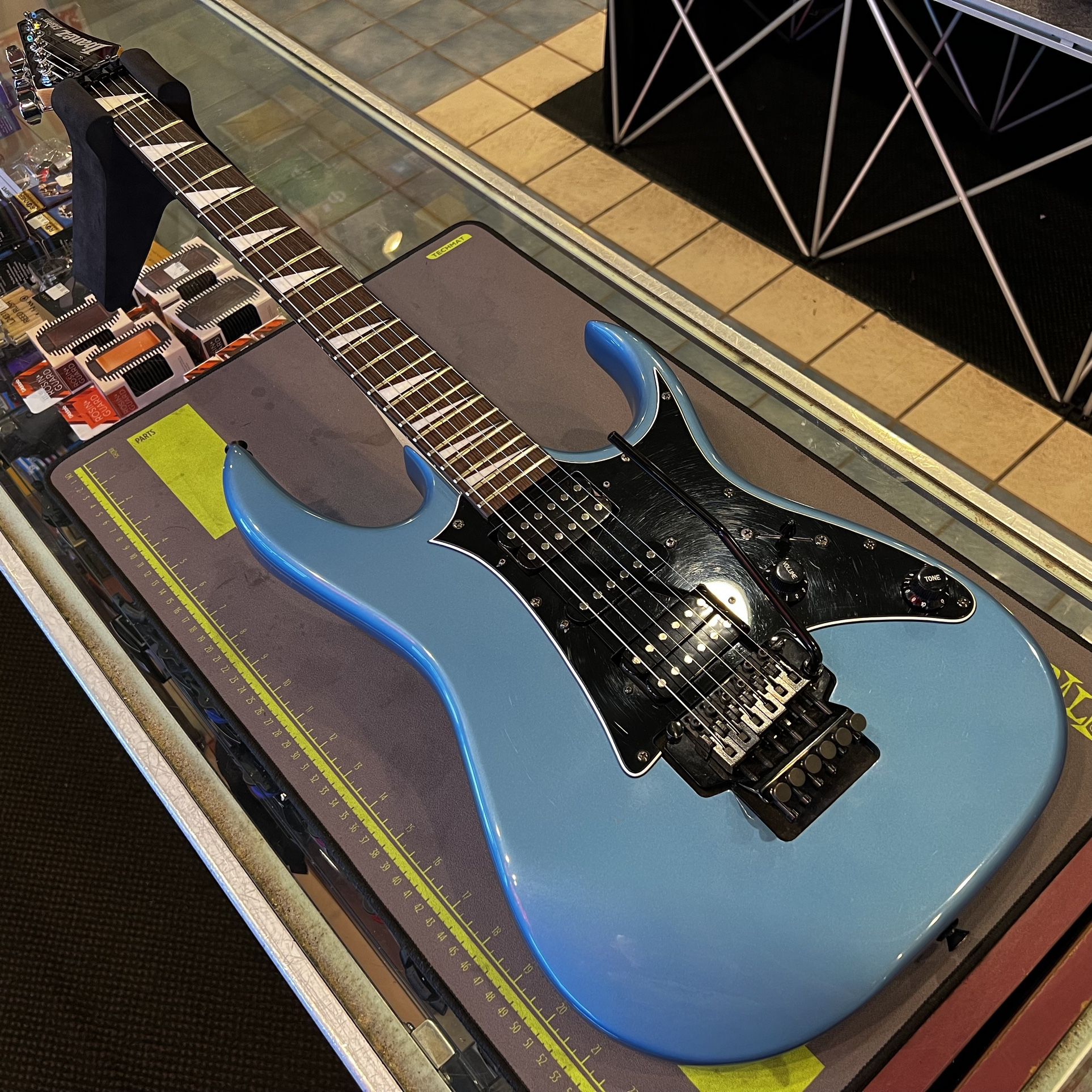 1989 Ibanez EX350 Laser Blue Electric Guitar