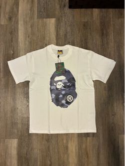 white camo t-shirt with gray camouflage ape