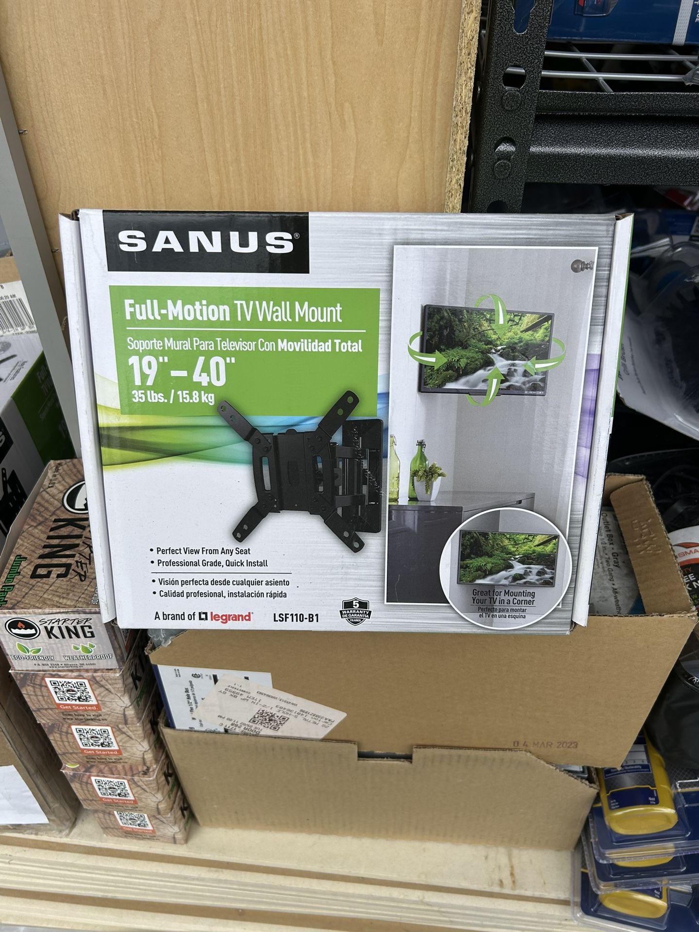 Brand New Sanus 19-40inch Full Motion Indoor Wall Tv Mount