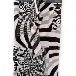 Bia Assunção multicoloured silk skirt with leather waist and tie detail  Size Large