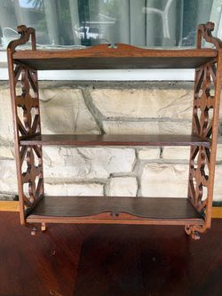 Vintage Wooden Wall Display Shelf