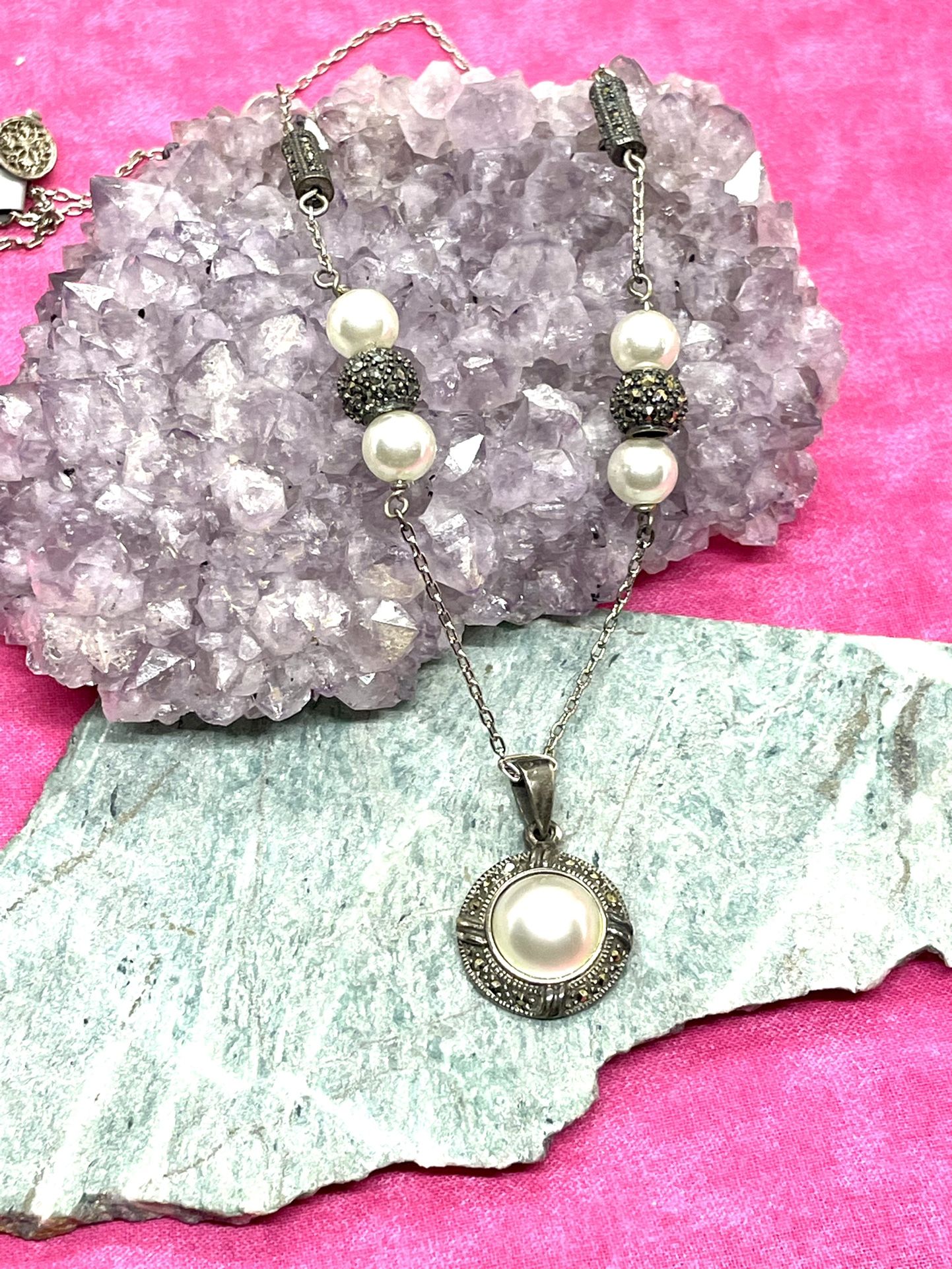 New Sterling Pearl Necklace