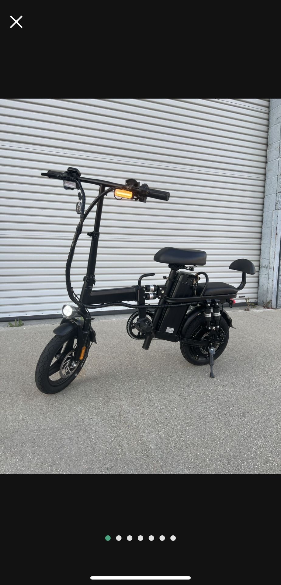 A9 500W Electric Commuter Foldable Bike Multi Point Suspension And Rear Seat