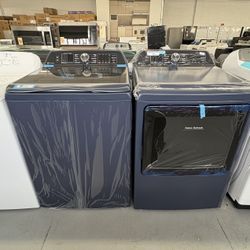 Ge Set 5.2 Cu Ft Washer And Dryer 7.4 Cu Ft Capacity 
