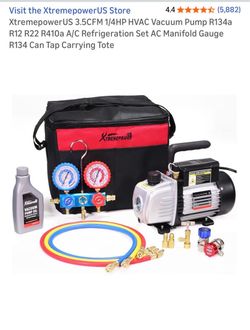 XtremepowerUS HVAC Vacuum Pump & Manifold Gauge Set