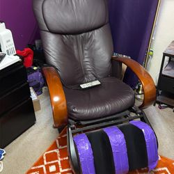 FREE purple leather massage chair