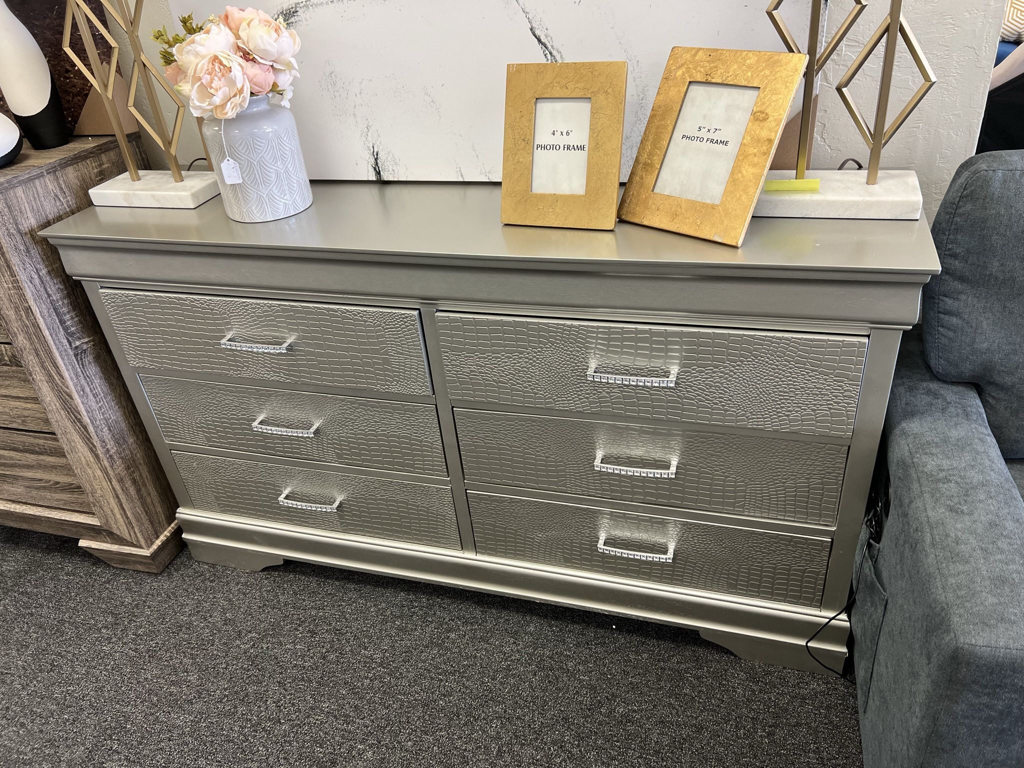 Champagne Dresser - No Assembly Required