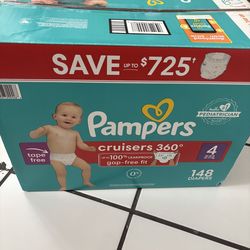 Size 4 PAMPERS NOT OPEN!