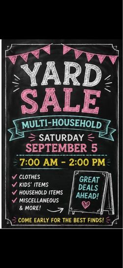 Multi family yard sale