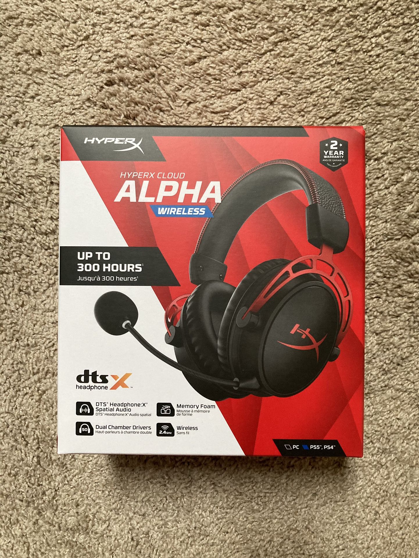 **Brand New** HyperX Cloud Alpha Wireless - Gaming Headset for PC