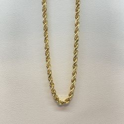 Gold Chain Rope 14K New Solid 