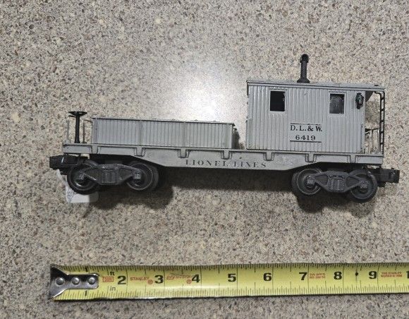 Lionel 6419 D.L.&W. Work Caboose, Vintage Model Train Car Postwar