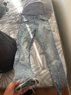 Blue purple jeans