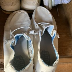 Women’s white hey dude shoes