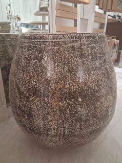 Large Brown/White Planter Vase